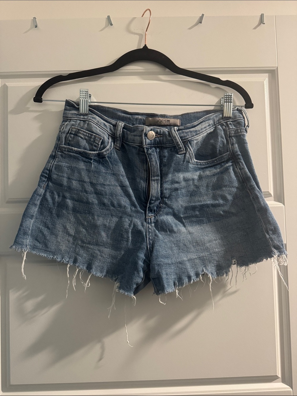 Joe's Jeans Faded Blue Raw-Hem Denim Shorts